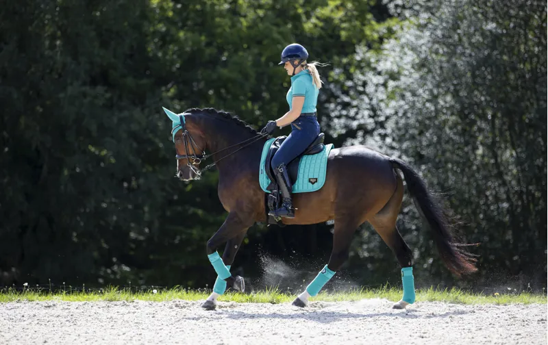 LeMieux Loire Classic Satin Dressage Square - Azure-1